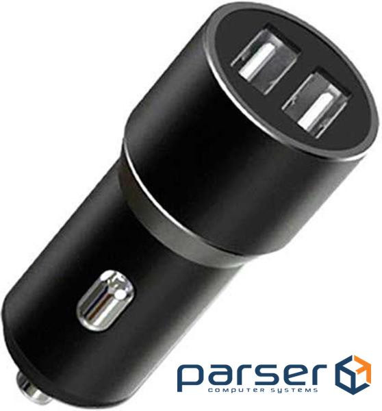 Зарядний пристрій XO CC30 Metal Car Charger Black (XO-CC30-BK)