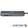 Концентратор Vinga USB-C 3.1 to HDMI+RJ45_1Gbps+3xUSB3.0+SD/TF+PD100W (VHYC8)