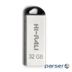Флешка Hi-Rali 32 GB Fit Series USB 2.0 Silver (HI-32GBFITSL)