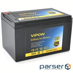 Rechargeable lithium battery Vipow 12 V 20A with Li-ion 18650 cells with built-in (VP-12200LI)