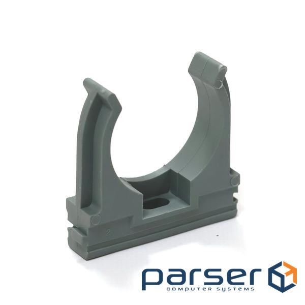 Pipe holder D40, wall-mounted, connectable, gray (INST-HTB40)