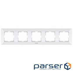 Рамка Panasonic Arkedia Slim п&apos,ятимісна, горизонтальна, біла (WNTF08052WH-UA) (WNTF08052WH-UA)