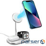 Зарядний пристрій 15W 3-in-1 Magnetic Wireless Fast Charger white Energizer (WCP303)