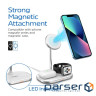 Зарядний пристрій 15W 3-in-1 Magnetic Wireless Fast Charger white Energizer (WCP303)