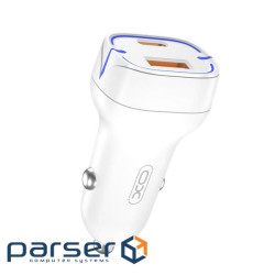 Зарядний пристрій XO 1xUSB QC3.0 + 1xUSB-C PD20W white (CC37-WH)