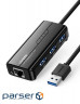 Сітковий адаптер з USB хабом UGREEN USB 3.0 Hub with Gigabit Ethernet Adapter (20265)
