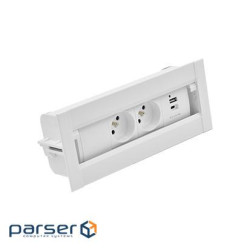 Розетк блок Simon486: 2x250В тип F, зарядн пристрій 2xUSB тип A+C, білий (48630F20B000000-33)