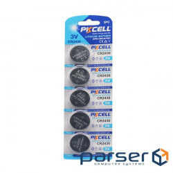 Батарейка літієва PKCELL CR2430, 5 шт у блістері (упак.100 штук) ціна за блист . Q30 (PC/CR2430)