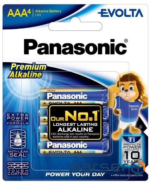 Батарейка Panasonic Evolta лужна AAA блістер, 4 шт. (LR03EG/4B)