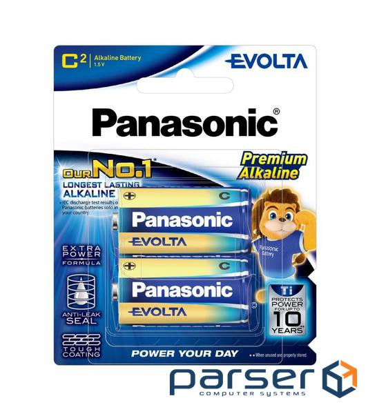 Батарейка Panasonic Evolta лужна C(LR14) блістер, 2 шт. (LR14EG/2B)