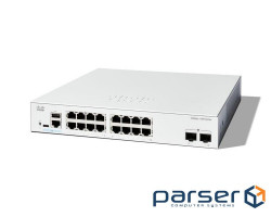 Комутатор Cisco Catalyst 1300 16xGE, PoE, 2x1G SFP (C1300-16P-2G)