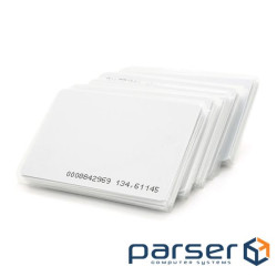 Безконтактна картка ID Em-Marine 125 КГц (TK4100), товщина 1.6 мм. Колір білий. З прорізом (YT33349) (YT33349)