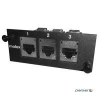Незаповнена адаптерна пластина PowerCat 6A для 3-х екранованих модулів DataGate RJ45 кат (AFR-00441) (AFR-00441)