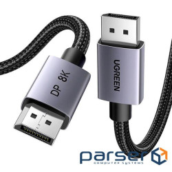 Кабель мультимедійний DisplayPort M to DisplayPort M 2.0m V1.4 8K60Hz DP120 black Ugreen (25905)