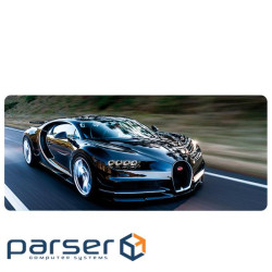 Коврик 300*800 тканинний Bugatti Chiron з боковою прошивкою, товщина 3 мм, Black, Пакет (C08383)