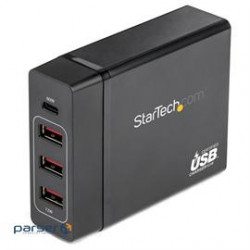 StarTech Accessory DCH1C3A 1 Port USB-C Desktop Charger with 60W Power Delivery - 3 USB ports Retail