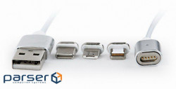 Дата кабель USB 2.0 AM to Lightning + Micro 5P + Type-C 1.0m Cablexpert (CC-USB2-AMLM31-1M)