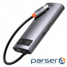 Порт-реплікатор BASEUS Metal Gleam Series 6-in-1 Multifunctional Type-C HUB Docking Sta (CAHUB-CW0G)