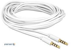Cable auto-signalni Jack 3.5 mm 4pin M/ M 5.0 m,Apple Stereo 1:1 AWG24 AUX Gold,bi (70.08.3443-50)