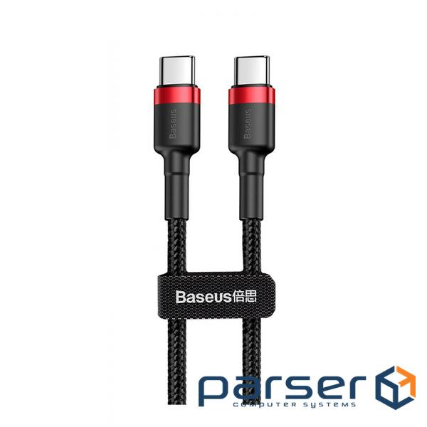 Дата кабель USB 3.1 Type-C to Type-C 2.0m 3A red-black Baseus (CATKLF-H91)