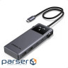 Концентратор Ugreen USB-C to HDMI + 2xUSB 3.2 + 2xUSB-C 3.2 + PD CM888 gray (35998)