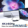 Концентратор Ugreen USB-C to HDMI + 2xUSB 3.2 + 2xUSB-C 3.2 + PD CM888 gray (35998)