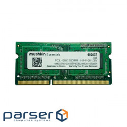 Laptop memory module SoDIMM DDR3L 4GB 1600 MHz Essentials Mushkin (992037)