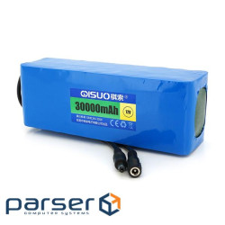 Акумуляторна батарея літієва QiSuo 12V 30A з елементами Li-ion 18650, DC5.5x2.1, (187x57x6 (QS-1230) Li-ion 18650, DC5.5x2.1, (187x57x6 (QS-1230)