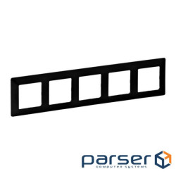 Рамка 5 постів Legrand Valena Life, матовий чорний (754255)