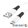 Кабель HOCO X82 USB to Micro 2.4A, 1m, silicone, silicone connectors, White (6931474768568)