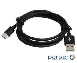 Кабель USB-USB Type-C 1 м Patron Black, 2.4A (PN-USB-TYPEC-1-B) (CAB-PN-USB-TYPEC-1-B)