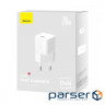 СЗУ Baseus GaN5S Fast Charger 20W (1 Type-C) white (P10162503213-00)