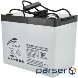 Акумуляторна батарея RITAR 12V, 75A, AGM, Gray Case (HR12280W)