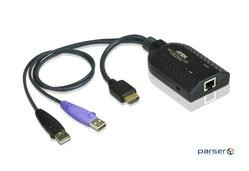 ATEN KA7168 HDMI USB Virtual Media KVM Adapter New! Adapter connects via Cat5e KVM cable