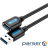 Дата кабель USB 3.0 AM/AF 3.0m black Vention (CBHBI)