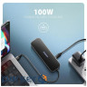 Концентратор AXAGON USB-C to 2xUSB-A + 1xUSB-C + HDMI + RJ45 + PD100W 0.2m grey (HMC-6GLN)