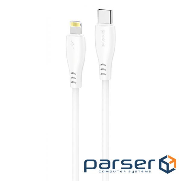 Кабель Proove Simple Silicone Type-C to Lightning 27W (1m) white (CCSS27002102)