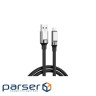 Дата кабель USB 2.0 AM to Micro 5P 1.0m 6A silicone black XO (NB251_M_Black)