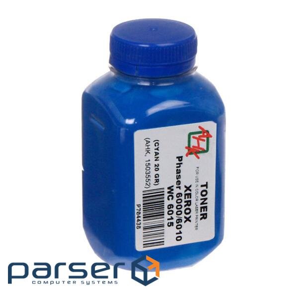 Тонер Xerox Ph6000/6010/WC6015, 20г Cyan AHK (1503552)