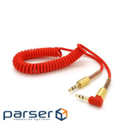 Кабель AUX Audio DC3.5 тато-тато 1.5м пружина, CCA Stereo Jack, (круглий ) (YT-AUXSGJ(M) / (M)-1.5-R)