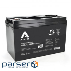 Аккумулятор AZBIST Super GEL ASGEL-121000M8, Black Case, 12V 100.0Ah ( 329 x 172 x 215 ) Q1 / 36