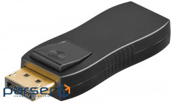 Перехідник моніторний DisplayPort-HDMI M/F (HDMIекран),v1.1 1080p адаптер Lock Gold,чор (75.05.1719) (75.05.1719)