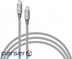 Дата кабель USB-C to Lightning 1.0m CBGNYTL1 30W Grey Intaleo (1283126559587)