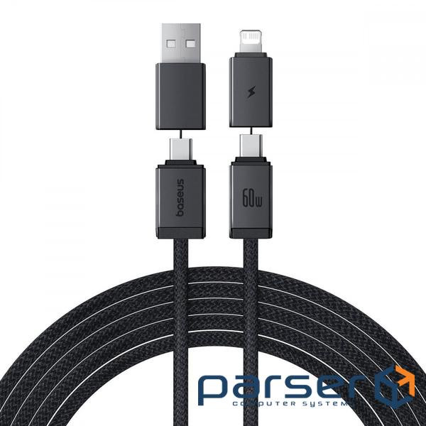 Кабель Baseus Versatile Two-for-Two Fast Charging Cable USB+Type-C to Type-C+Light (P10383000121-02)