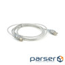 Кабель USB 2.0 AM / BM, 1.8m, 2 фериту, прозорий (YT-AM/BM-1.8T)