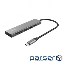 USB хаб TRUST Halyx Fast USB-C Hub and Card Reader 3-port (24191)