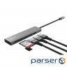 USB hub TRUST Halyx Fast USB-C Hub and Card Reader 3-port (24191)