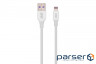 Дата кабель USB 2.0 AM to Lightning 1.0m Glow white 2E (2E-CCAL-WH)