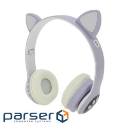 Бездротові навушники Bluetooth Cat Ear VZV-23M Led, Purple (VZV-23MPe)