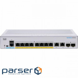 Комутатор Cisco CBS350Managed 8-port GE, PoE (67W), 2x1G Combo (CBS350-8P-2G-EU)